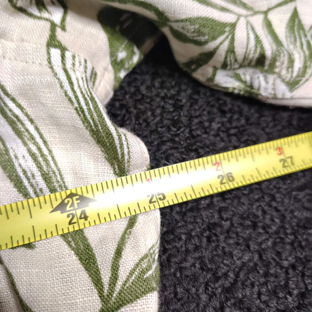 C & C California Shirt Linen Hawiian Tropical Button Front Vintage Men's XL